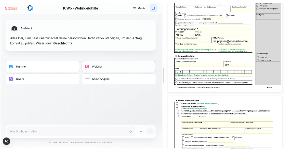 Echtzeit Validierung – Echtzeitprüfung UI