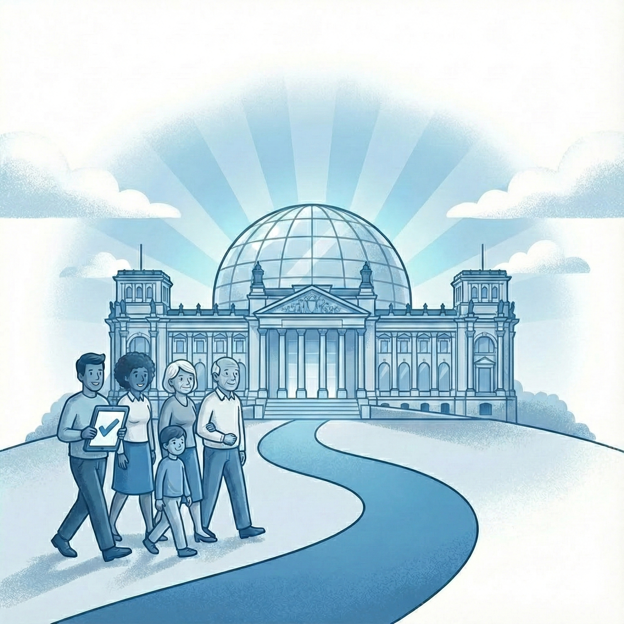 Illustration des Reichstags - Unsere Vision